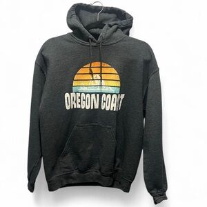Oregon Coast Black Hoodie - Medium
